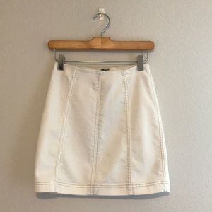 white denim skirt free people